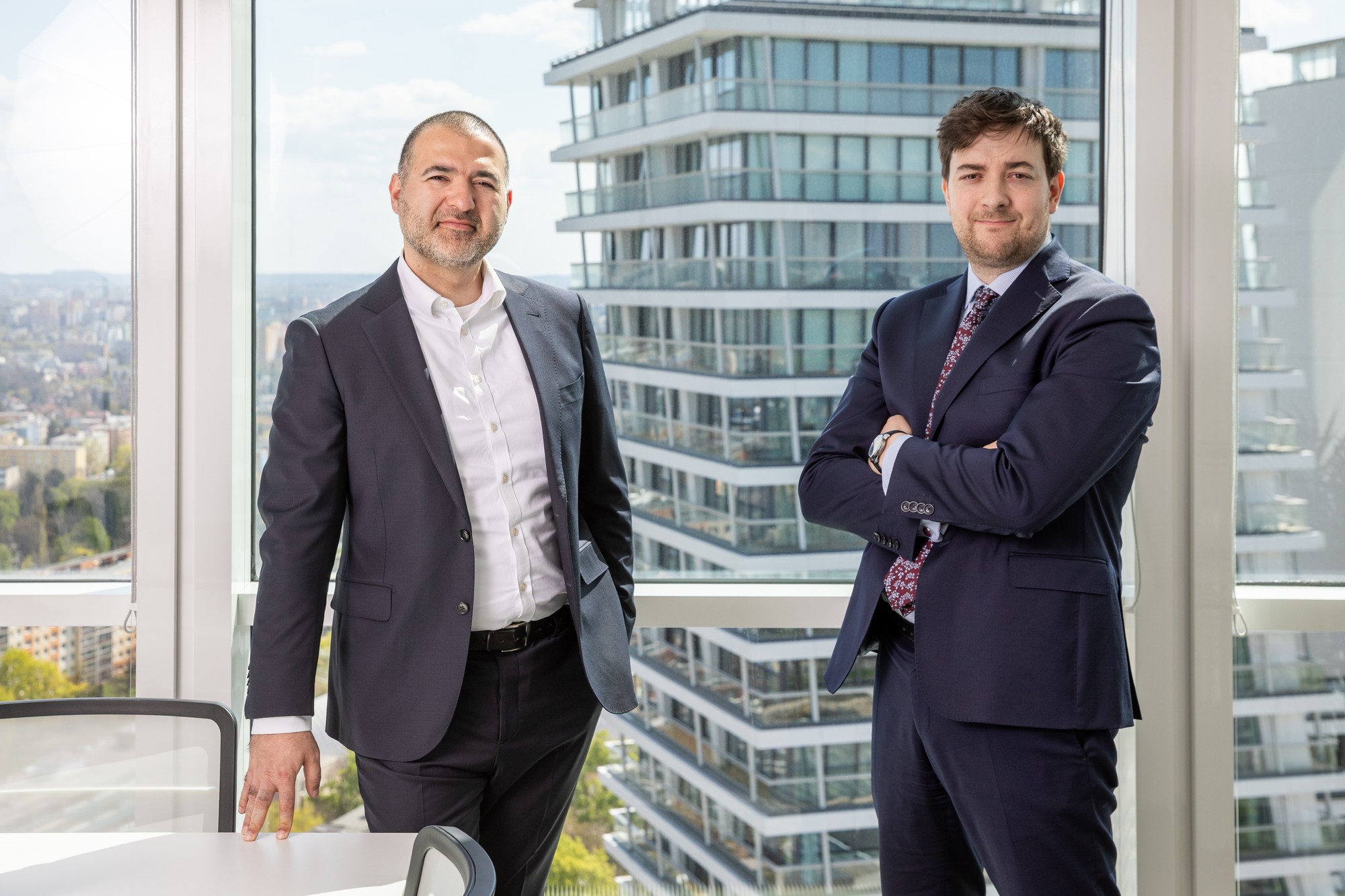 PEERS attorneys Mgr. Martin Murad and Mgr. Matyáš Moska at the City Tower Prague office